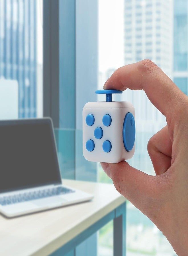 ANAB GI Fidget Cube,Fidget Toy Cube,Magic Cube Stress and Anxiety Relief Toys, Fidgets Toy Cube Relaxing Hand-Held for Adults, Killing Time Cool Fidget Block (White & Black) (White Green) - Image 3